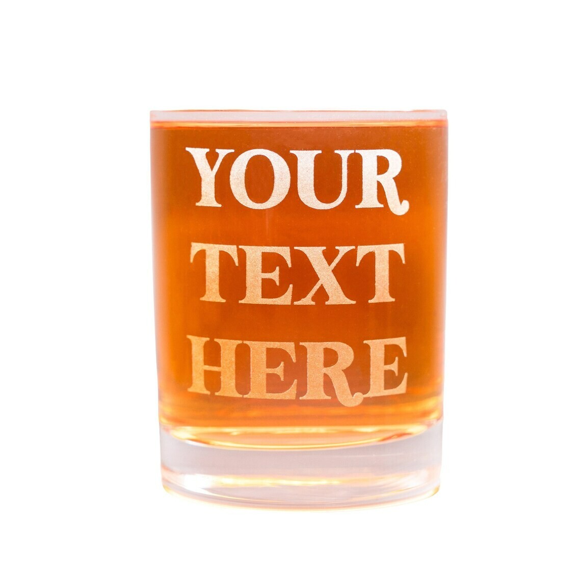 Custom Whiskey Glass - Engraved Old-Fashioned Glasses Custom Text - Whiskey Gift