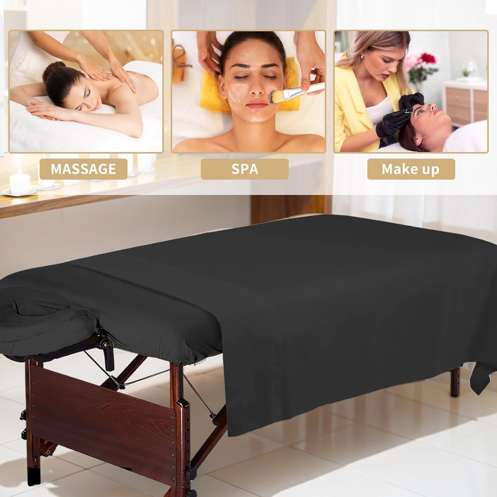 4 Sets Premium Microfiber Massage Table Sheets Set 3 Piece Set Includes Massage
