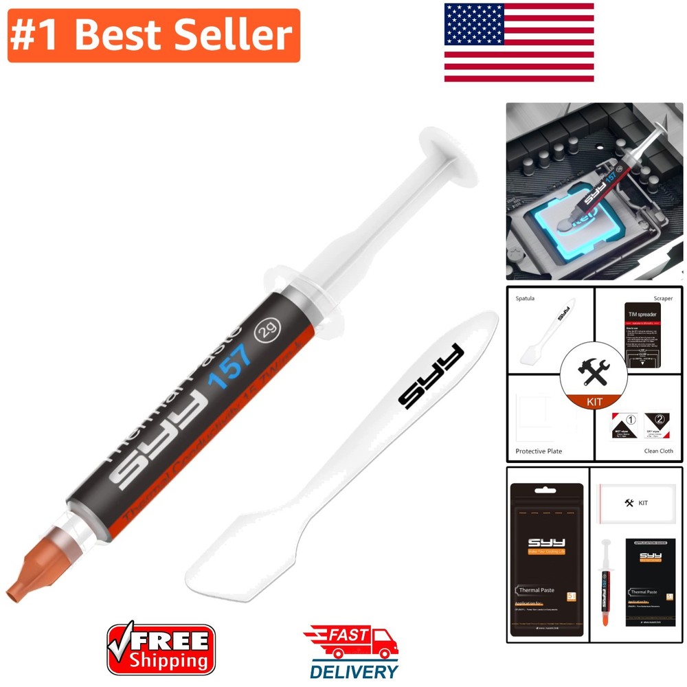 2g Thermal Paste for CPU & GPU - Ultra High Conductivity, Safe Non-Conductive