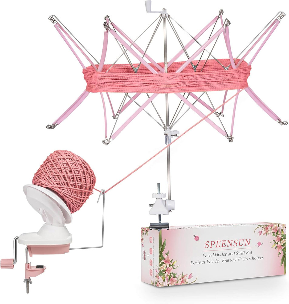 Yarn Winder and Swift Combo - Efficient Yarn Cake Maker for Size 5 Yarns