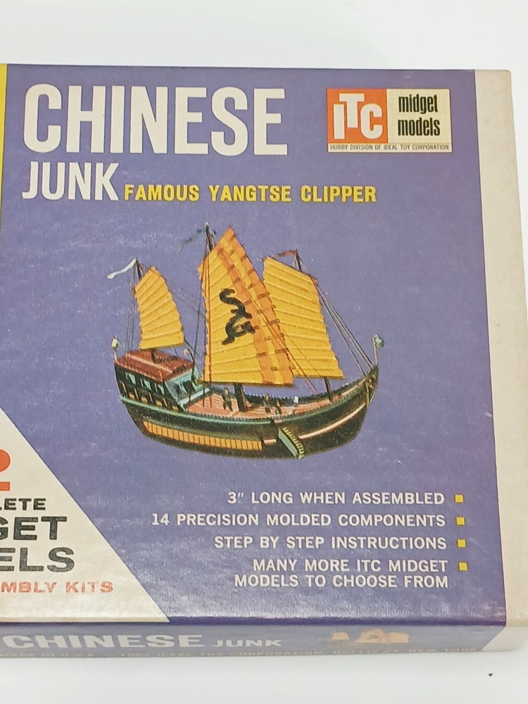 1962 Idea ITC Midget Models Set = Viking Ship/Yangtse Clipper = Complete (?)