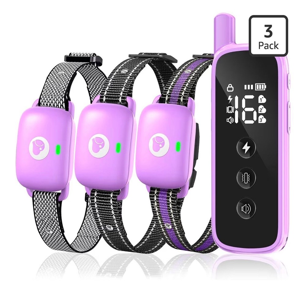 Dog Training Collar Remote 2600FT Waterproof 3 Modes 3 Pack