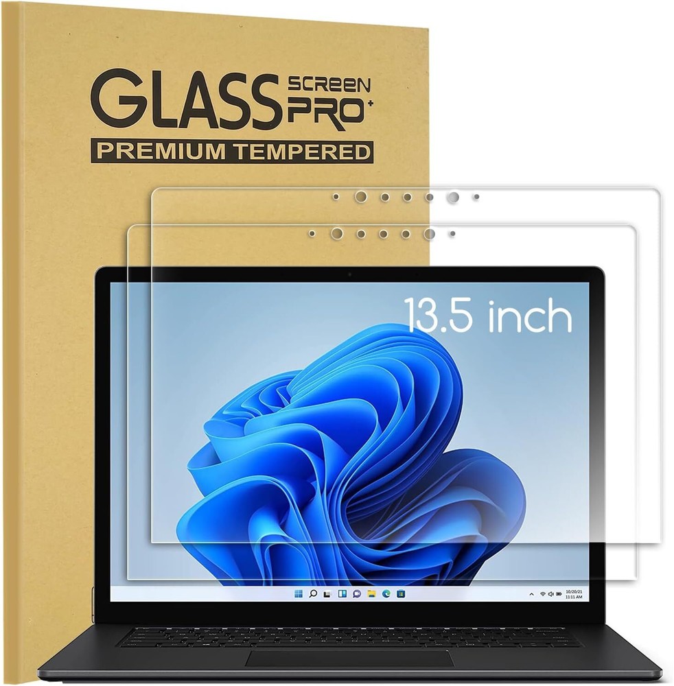 (2 Pack) For Microsoft Surface Laptop 13.5 inch Tempered Glass Screen Protector