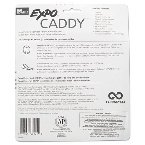 Expo Whiteboard Caddy Set, Broad Chisel Tip, Assorted Colors, 4/Set
