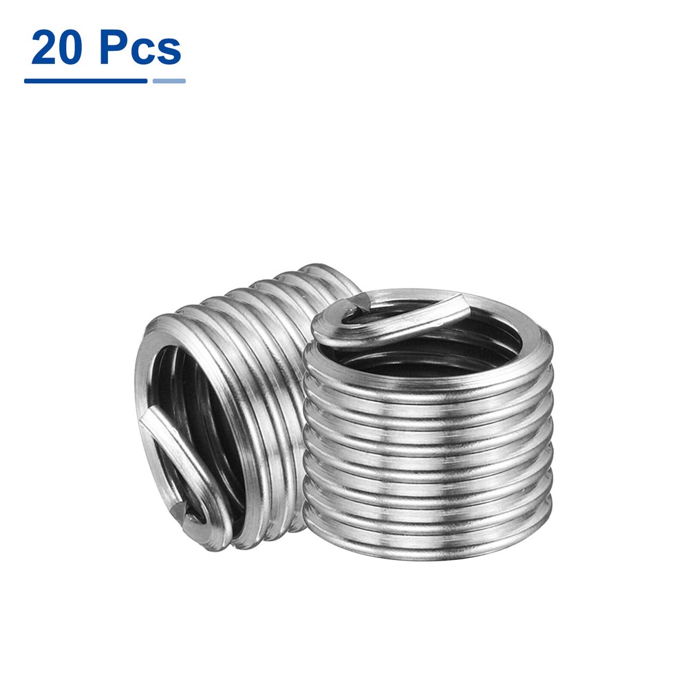 20pcs Wire Thread Inserts 3/8-16 UNC 1.5D Helical Threaded Sleeve Thread Repair