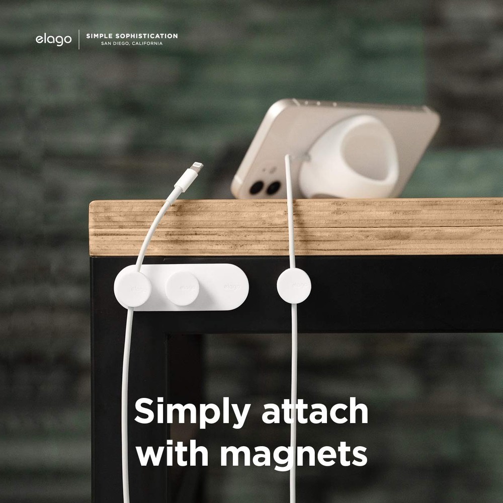 elago Magnetic Cable Management Buttons, Holder, Black