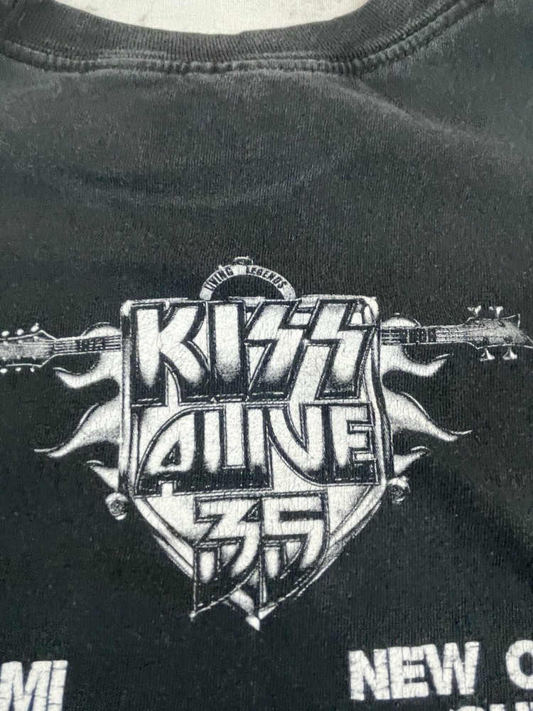 KISS ALIVE 35 Tour 2009 Vintage 2-Sided Black T-Shirt Alstyle Size Small
