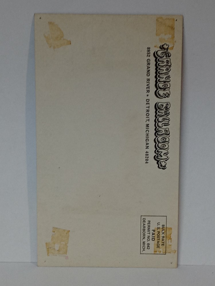 QuickSiLVer The FroSt Grande BaLLrOOm RGP112 RuSS GiBB PreSentS 1968 PoStcard