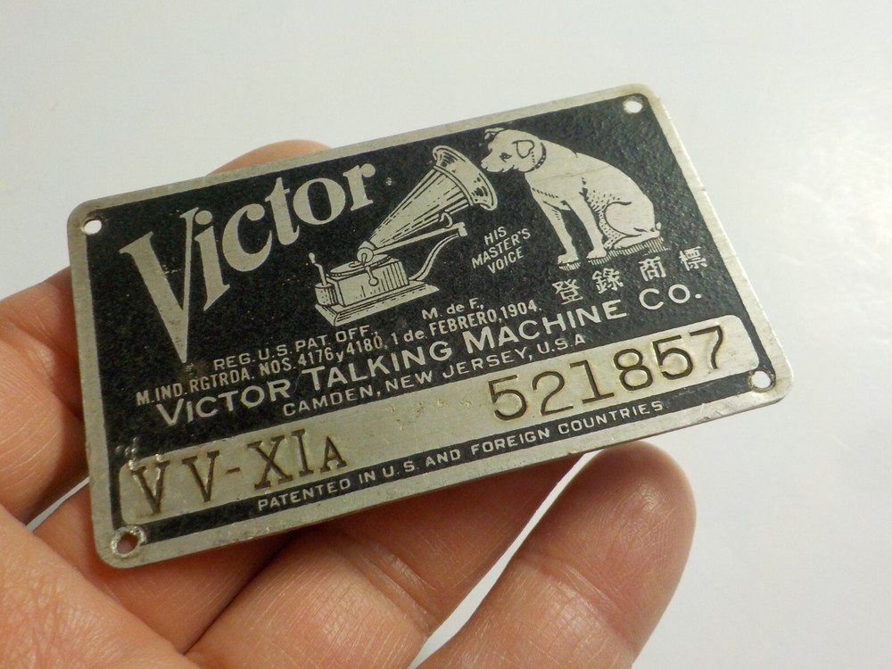 Id Data Tag Victor Victrola VV-XIa Phonograph