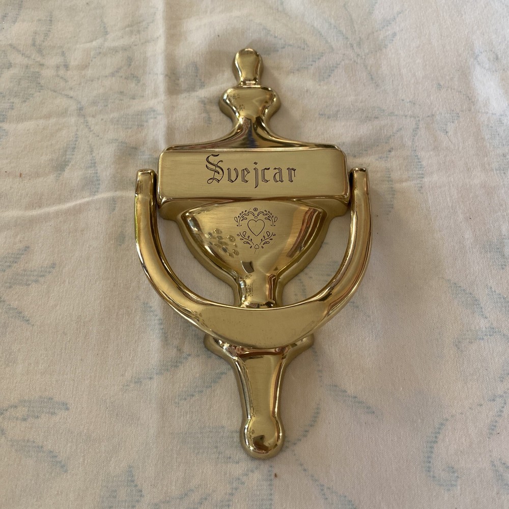 G and D Solid Brass Door Knocker Made In Spain