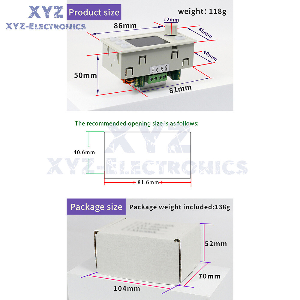 SK120X CNC Buck-Boost DC Adjustable Voltage Regulator Power Supply Module 120W