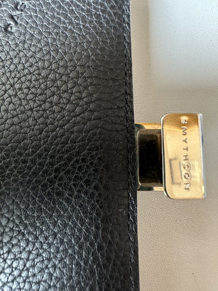 Smythson Passport Holder Leather Grain Black Gift idea