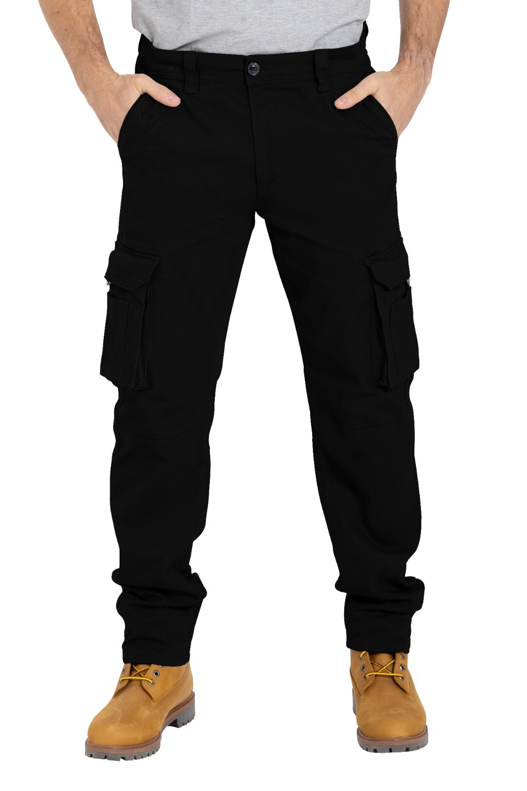 Men's Flex Cargo Trousers Heavy Duty Stretch Casual Pants