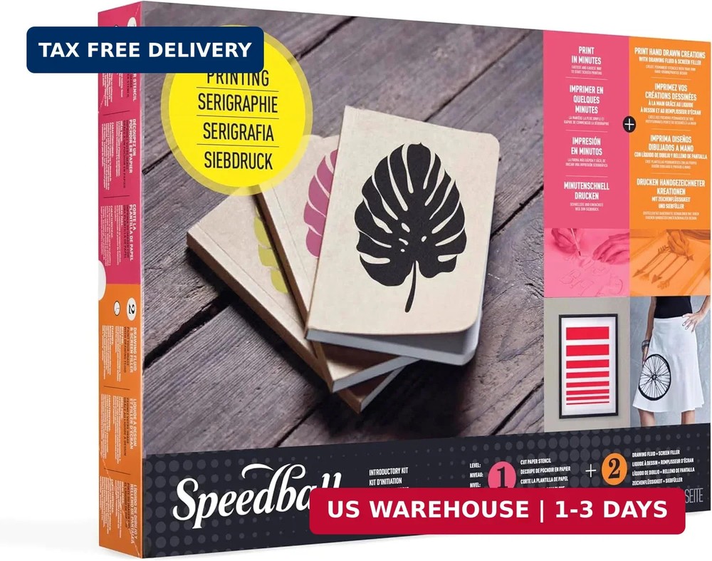 Speedball Introductory Screen Printing Starter Kit, Beginner Set with Frame, Ink