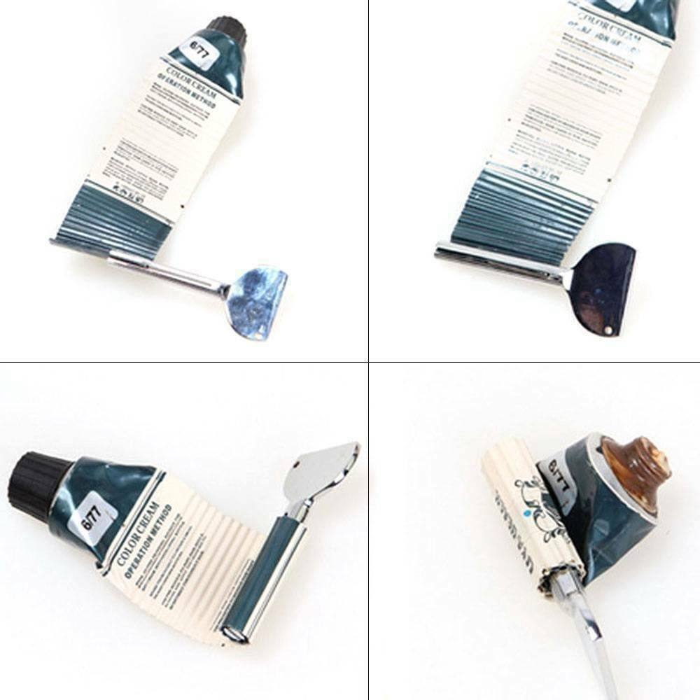 5pcs Stainless Steel Toothpaste Squeezer Easy Key Dispenser Rolling Holder Dai6t