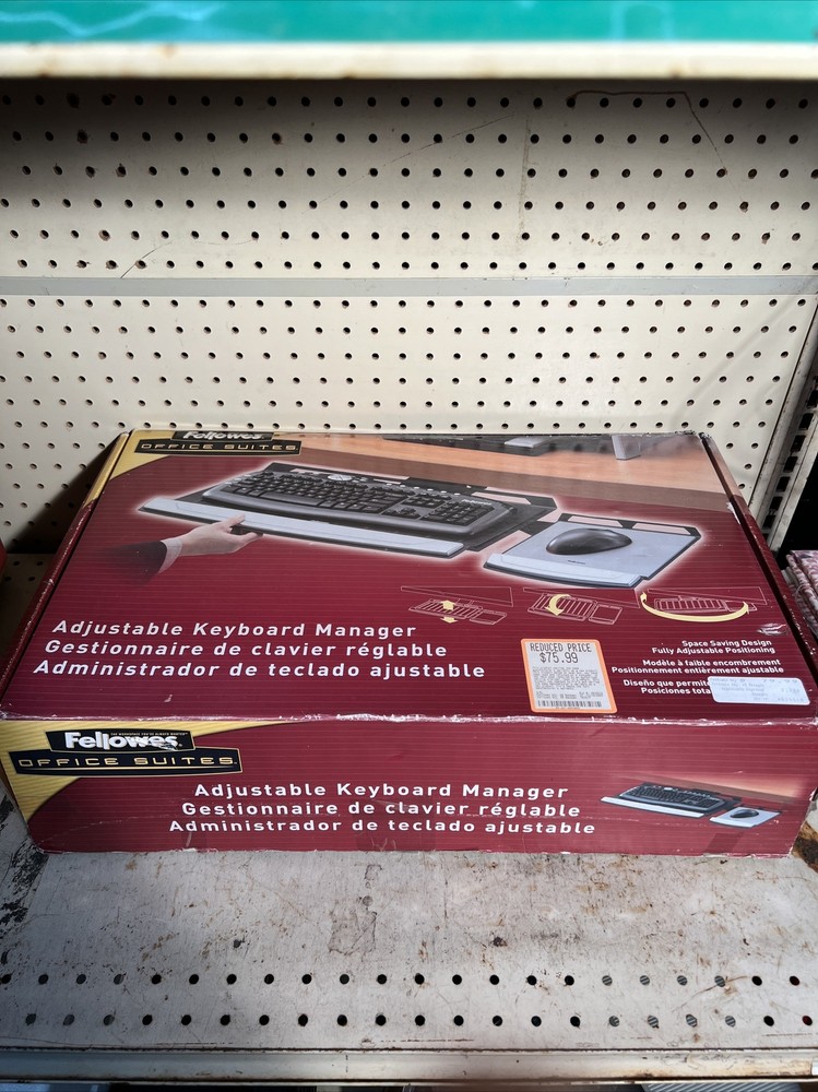 Fellowes ~ Office Suites Adjustable Keyboard Manager Drawer Model #CRC80313