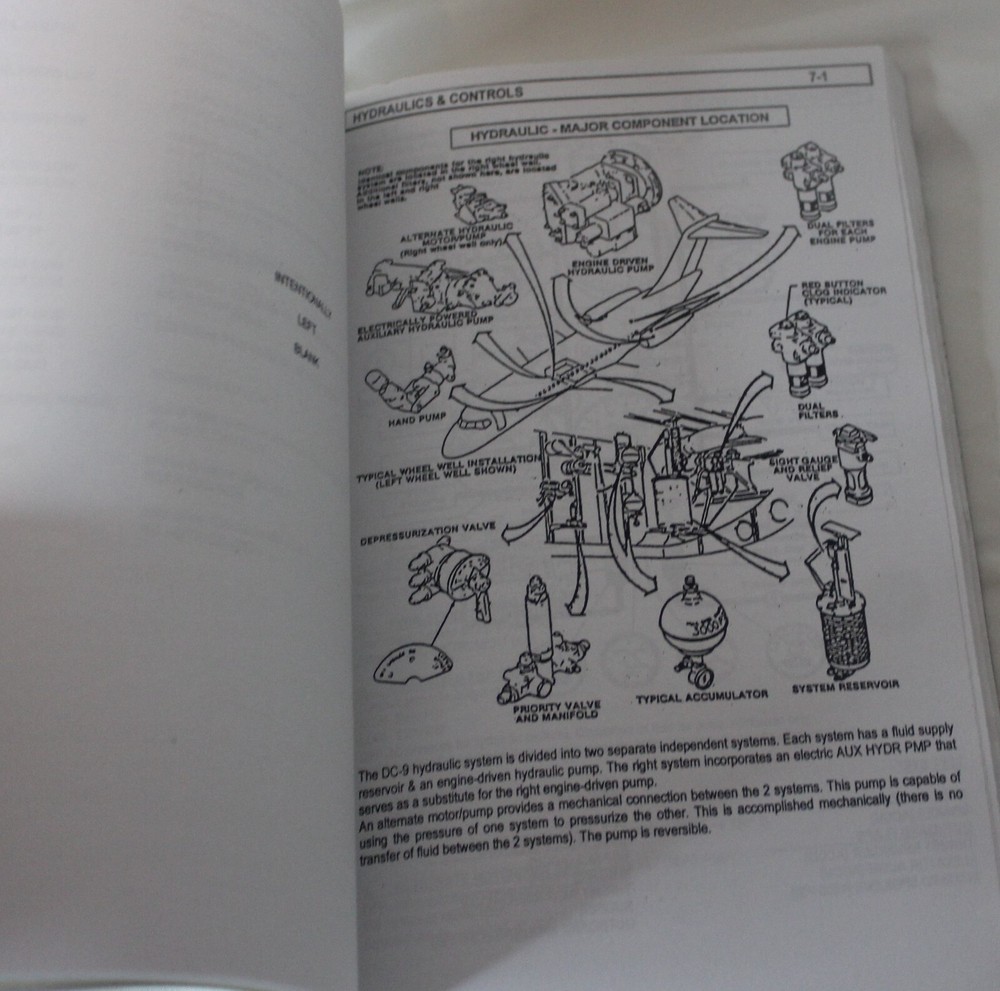 DC-9 Aircraft System Notes Manual Booklet Airplane PB