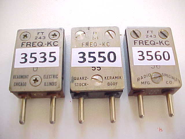 3-PACK 80M CW FOR OLD BOATANCHOR TUBE TRANSMITTERS (HC49/U CRYSTALS)