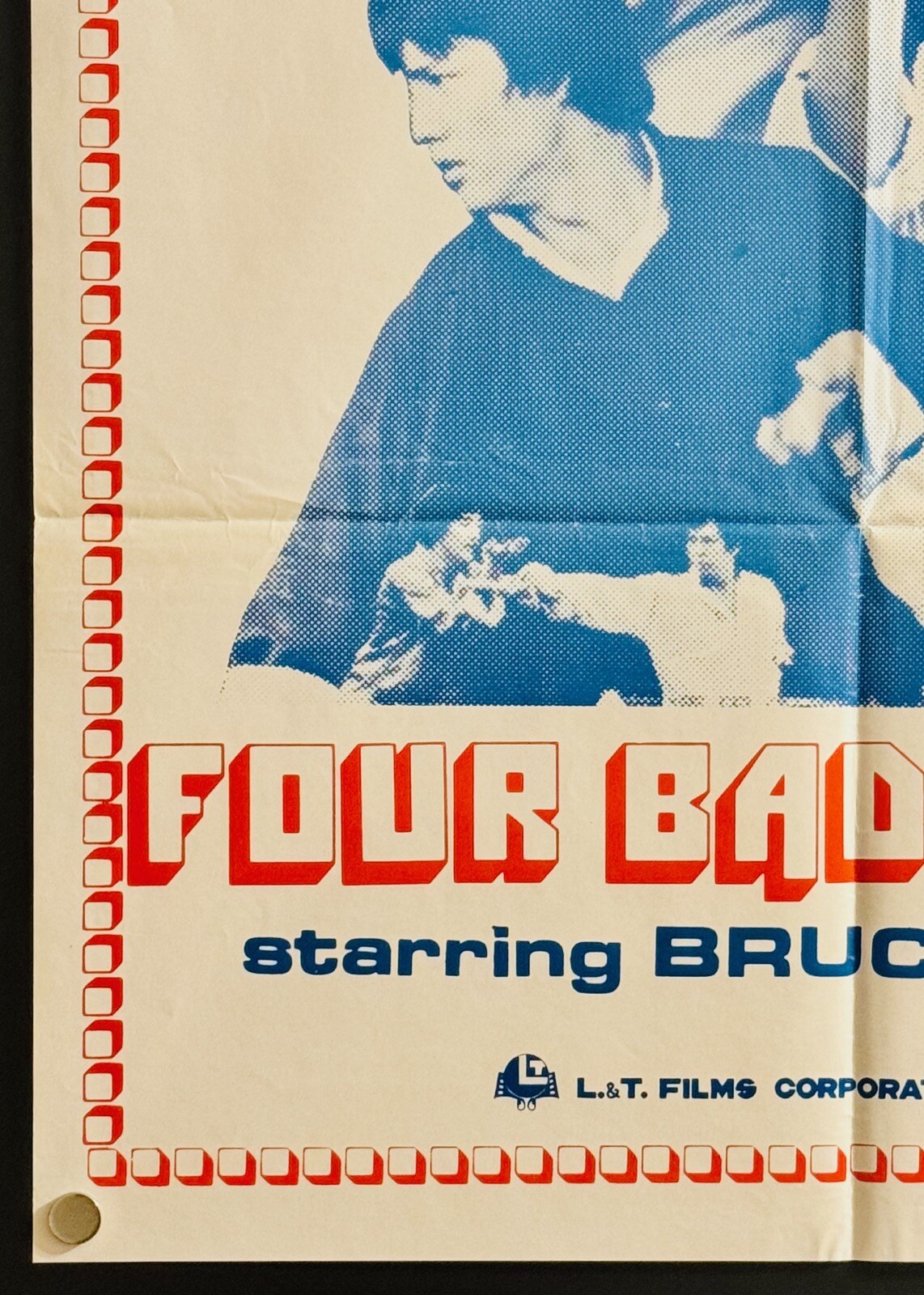 Four Bad Dudes (1977) Original One Sheet Movie Poster – Excellent **Kung Fu**
