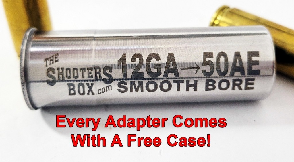12GA to 50AE Shotgun Adapter - Chamber Reducer - Stainless - Free Case & Ship!