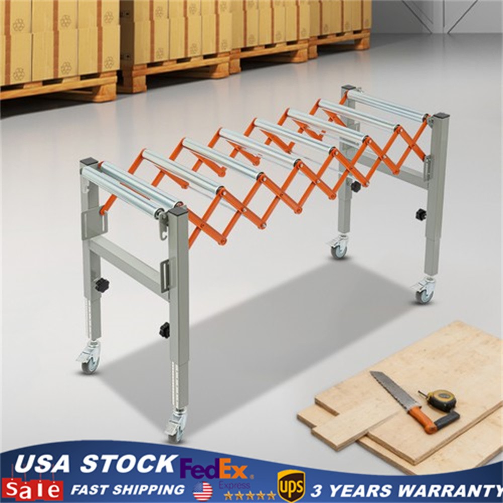 Adjustable Conveyor Table Flexible & Extendable Conveyor Roller Table 50kg max.