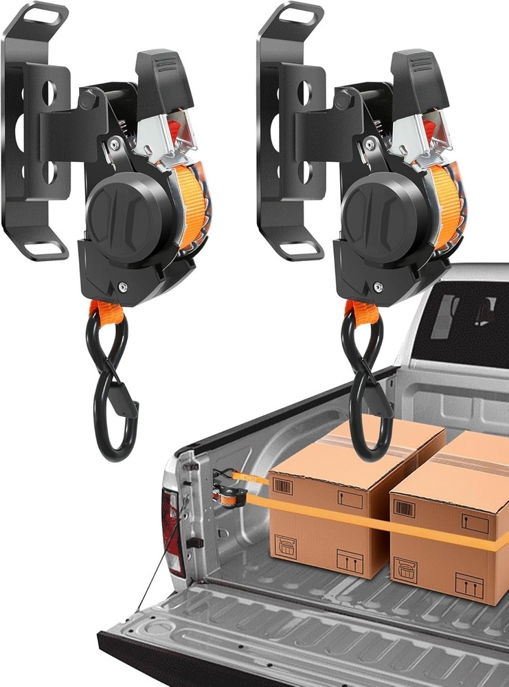 Dual-Pivot Retractable Tie Down Straps - Compatible with RAM 2500