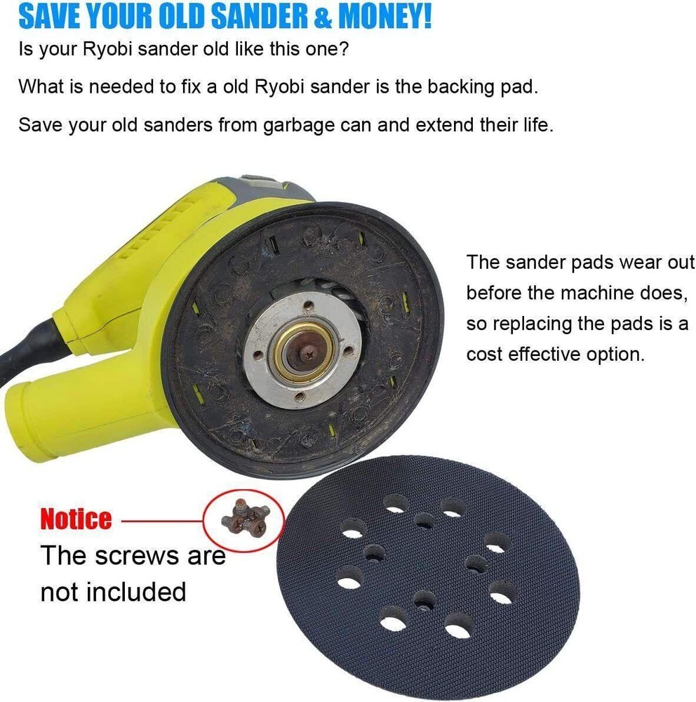 2 Pack 5" Hook and Loop Replacement Sander Pad for Rs290, Rs241, Rs240,...