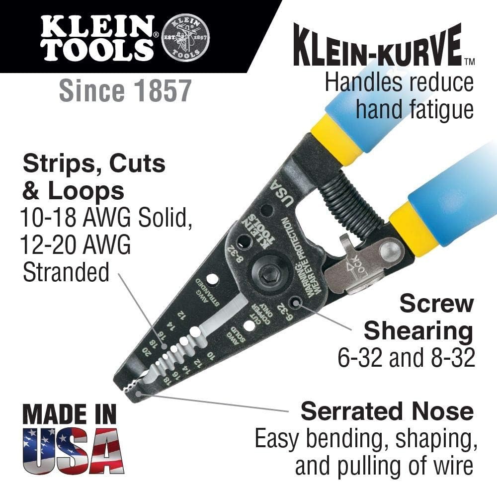 Klein Tools 11055 10 - 18 AWG Solid, 12 - 20 Stranded, Blue/Yellow Handle