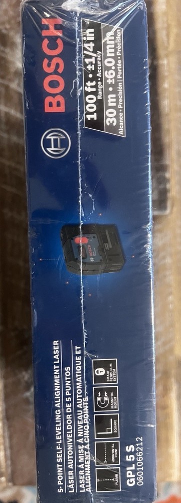 Bosch 5-Point Self-Leveling Alignment Laser (100ft Range,+/-1/4" Accuracy)