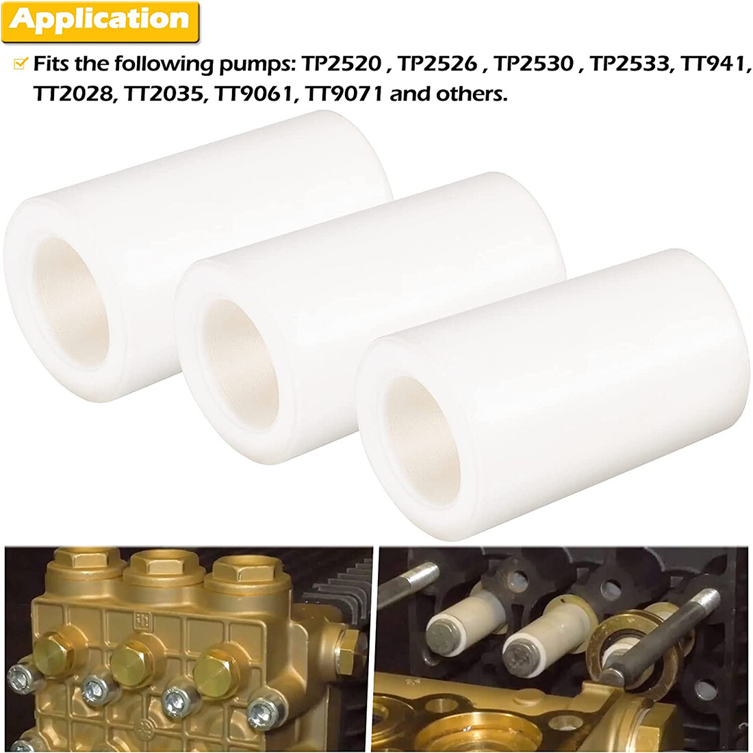 3-pack General Pump 51040009 Replacement CERAMIC PISTON 15mm fits EZ TX Pumps