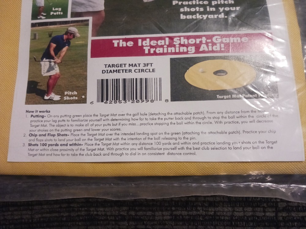 Target Mat 3 ft Golf Training Aid Helps Short Game