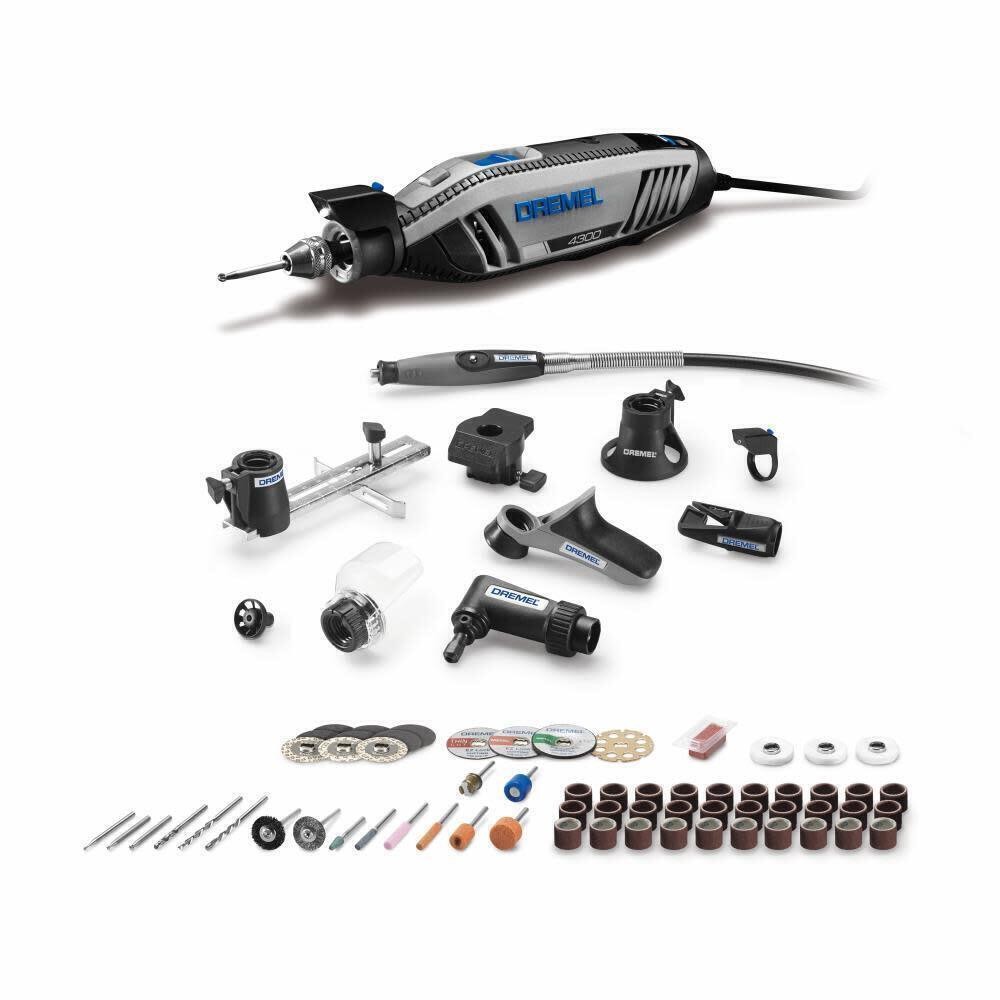 Dremel 4300-9/64 Variable Speed Rotary Tool Kit with Flex NEW US