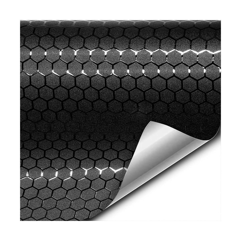 Vinyl Wrap - Honeycomb Matte Black, Medium Pattern, 1ft x 5ft