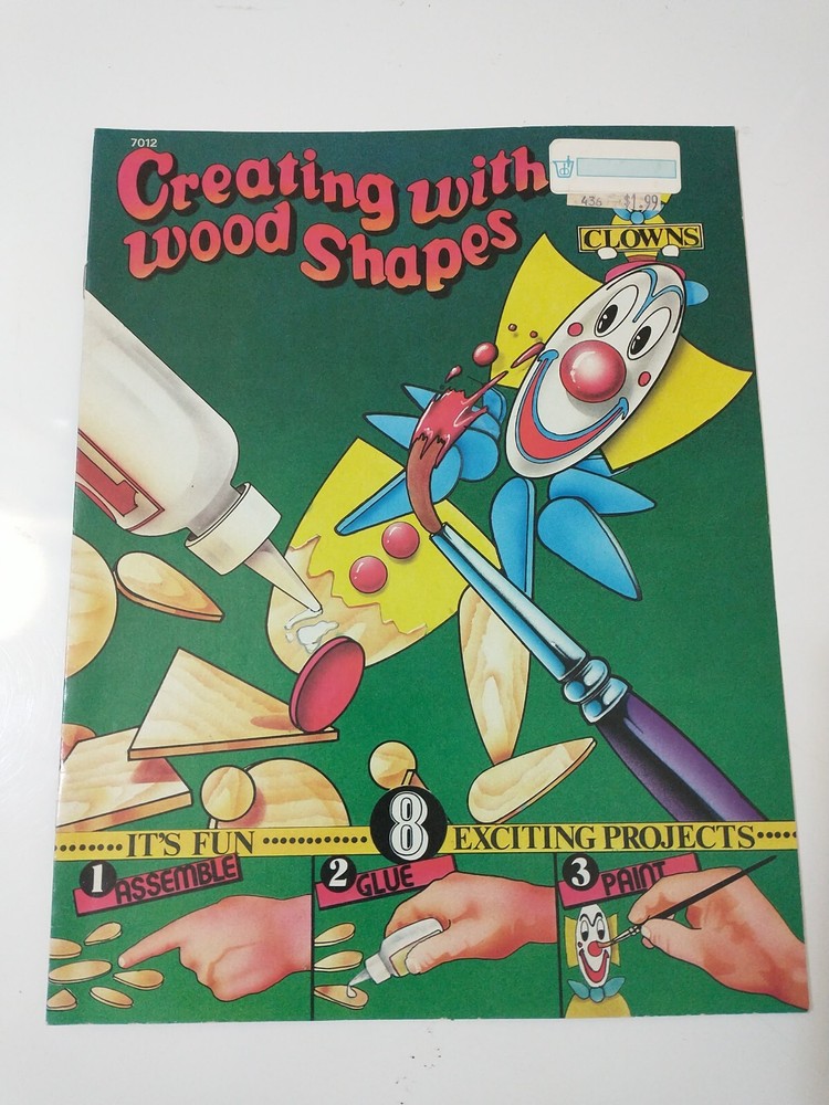 Creating With Wood Shapes Clowns Crafting Projects Booklet Instructions Patterns