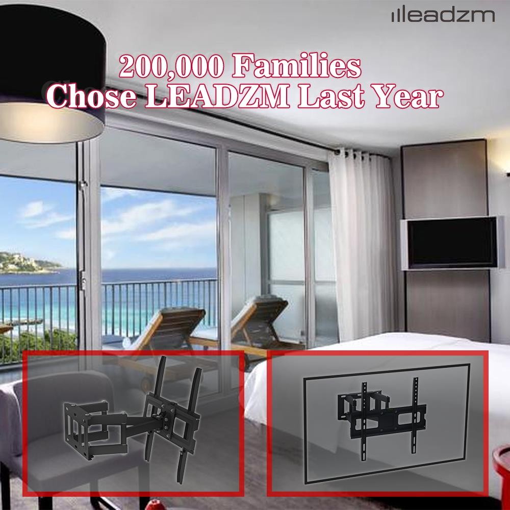 Leadzm Swivel Full Motion Screen Plasma TV Wall Mounted Bracket 26-55" Durable