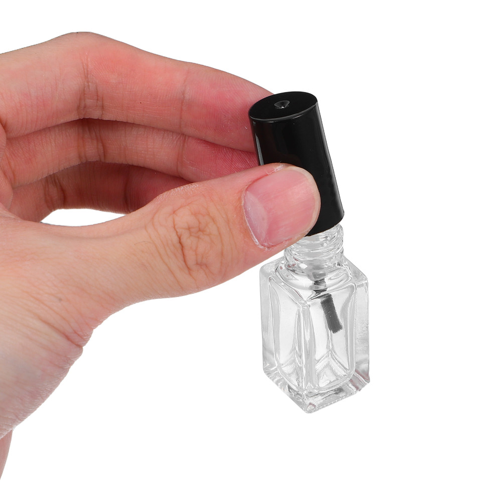 20 Pcs Transparent 5ml Nail Polish Bottles Empty Container With Brush Cap