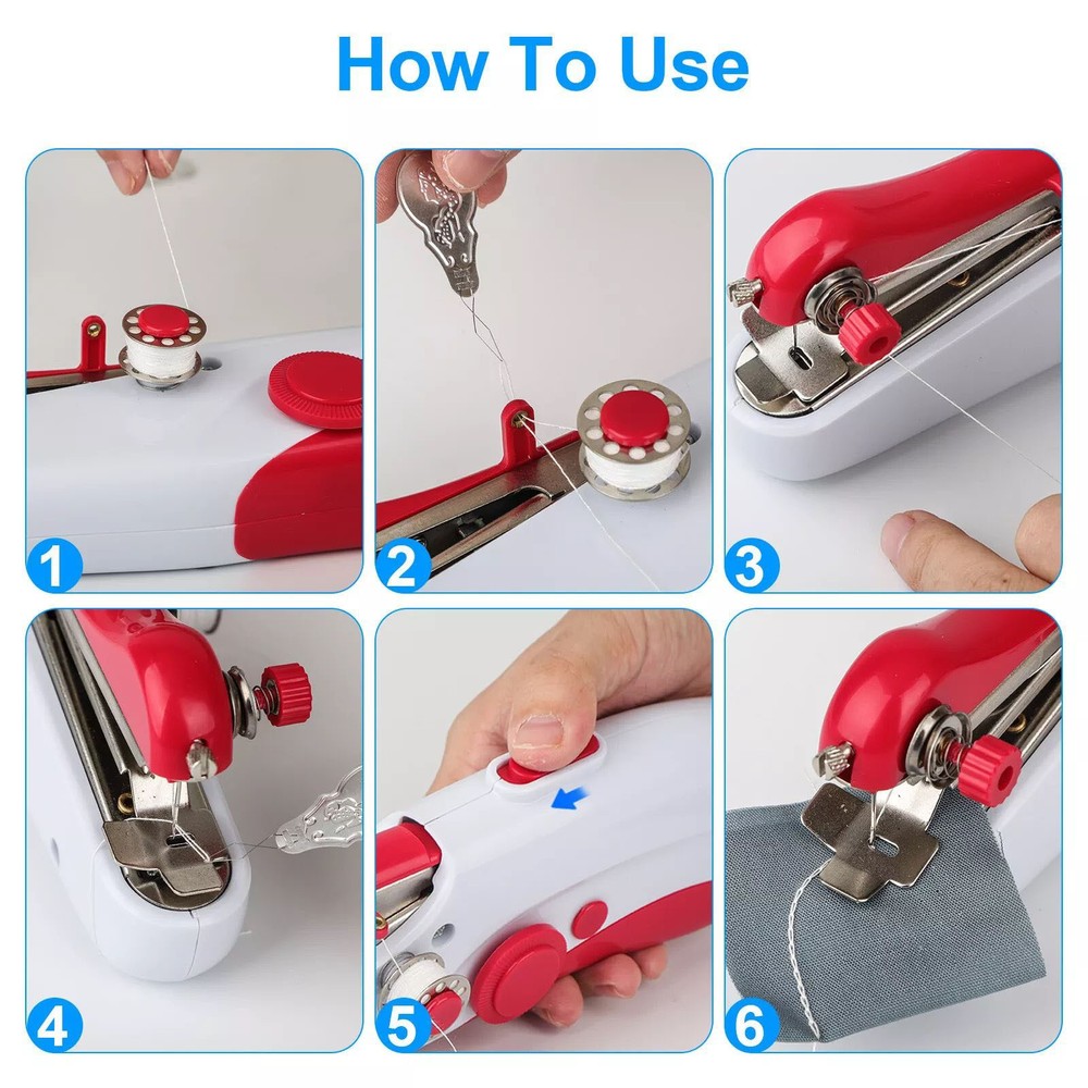 Lightweight Portable Compact Handheld Electric Stitch Sewing Machine Tool