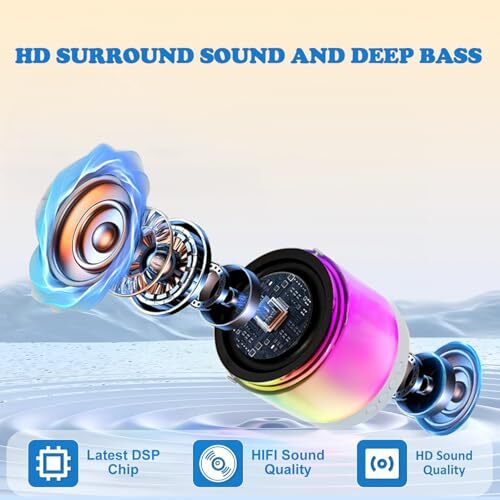 Karaoke Machine 2MIC Bluetooth Portable Speaker Wireless Microphone - White