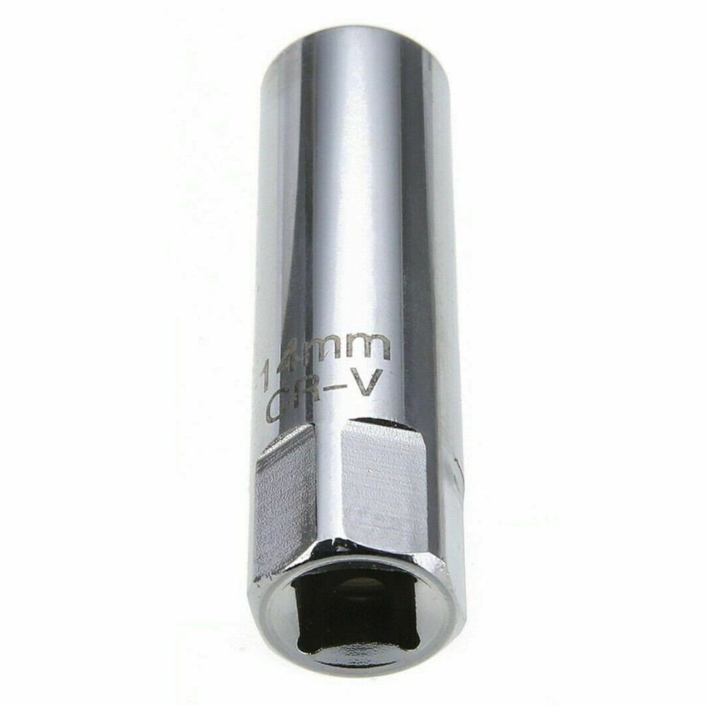 1PCS Spark Plug Socket Removal Tool Thin Wall 12 Points 14mm Magnetic 3/8" Drive