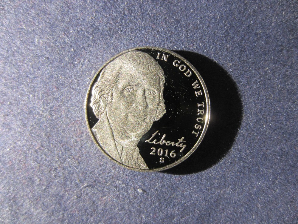 One 2016-S - Jefferson Nickels Deep Cameo Mirror Proof Upper Grading Range