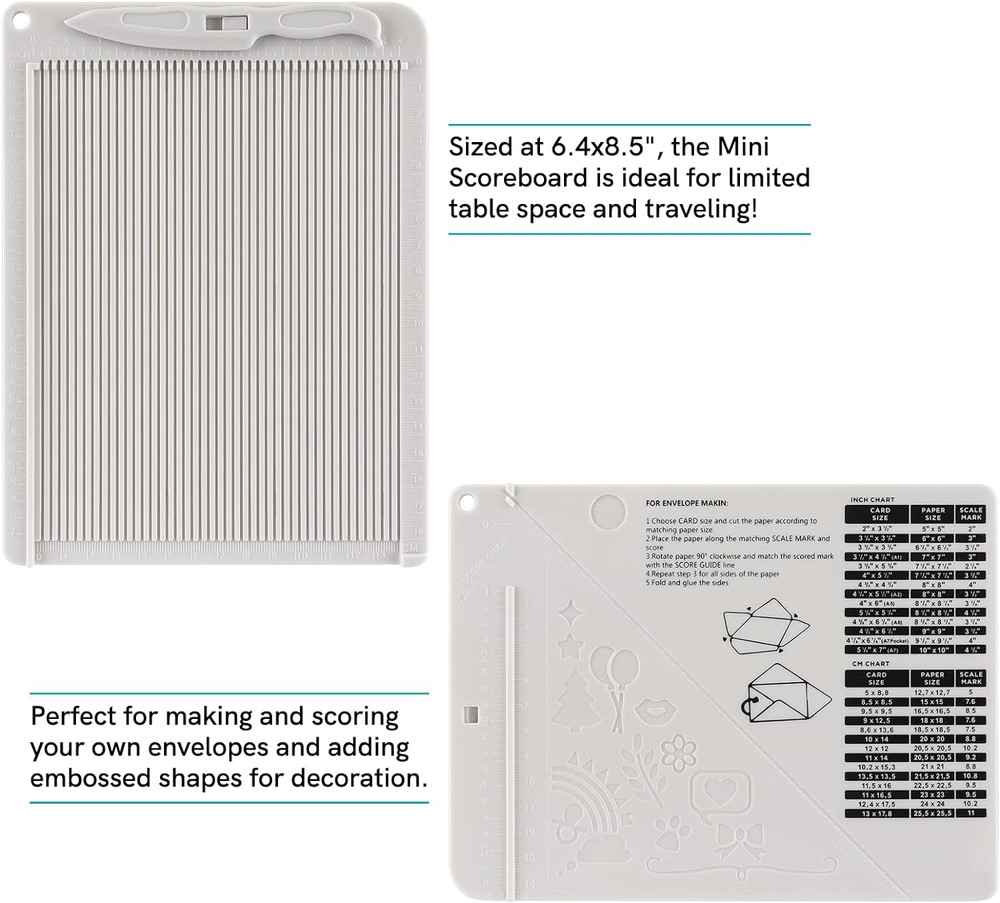 2Pcs Score Board Multi-Purpose Scoring Board Envelope Maker with Bone Folder and