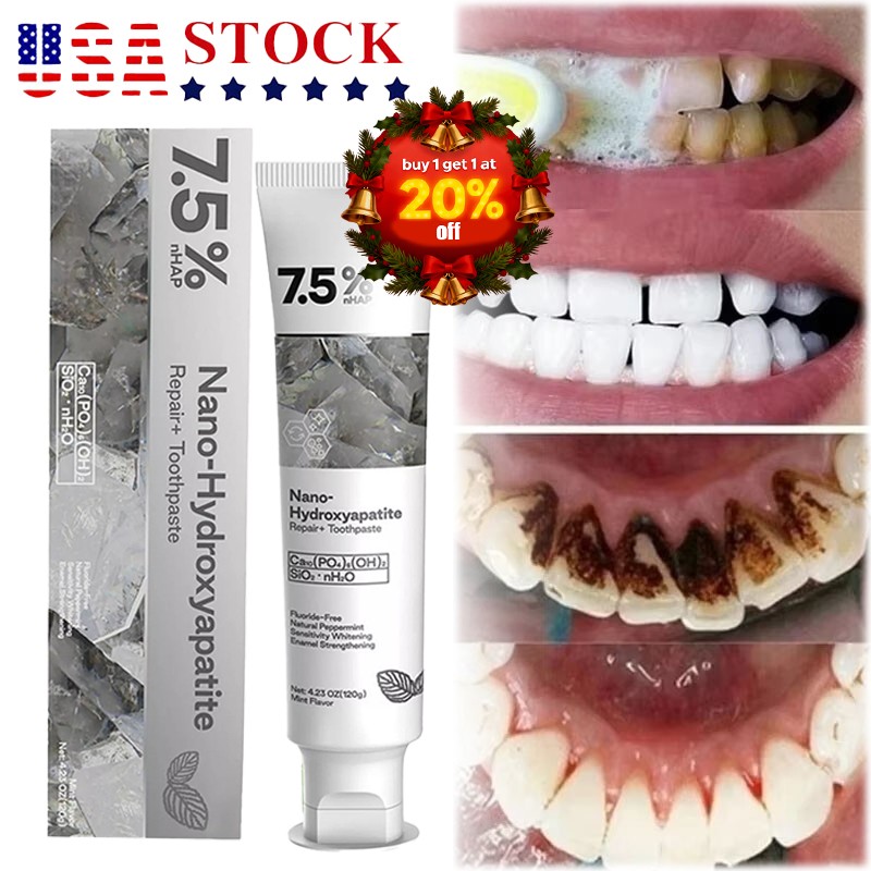 7.5% Hydroxyapatite Toothpaste Remove Yellow Tooth Stains For Sensitive Teeth
