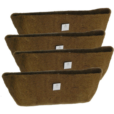 30" Long Molded Coco Fiber Replacement Liners for Window Hayrack Planters - 4