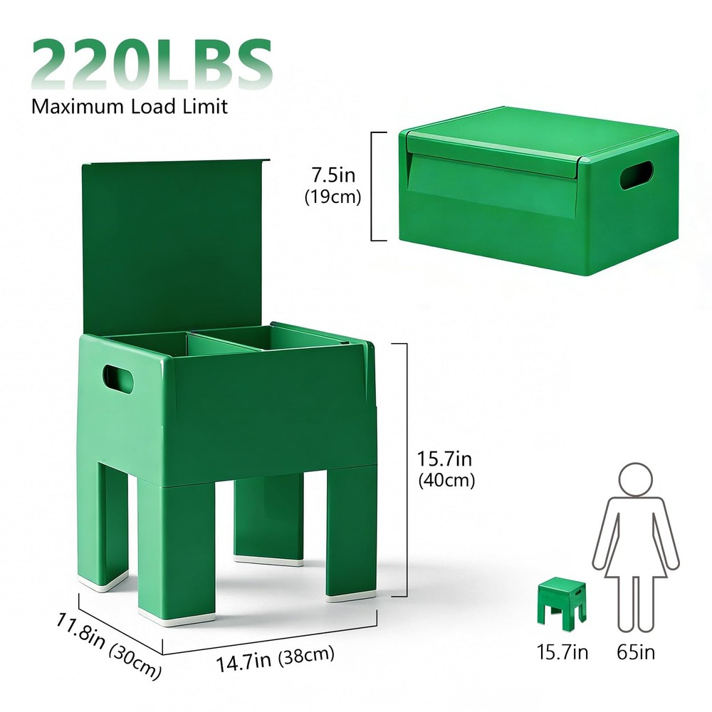 Nightstand Bedside with Storage Space, Multifunctional Colorful Plastic End T...