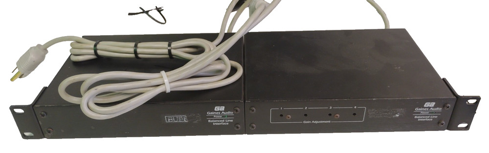 Gaines Audio Set Balanced Line Interface Model 444 & Model 642 W/rack POWERS ON
