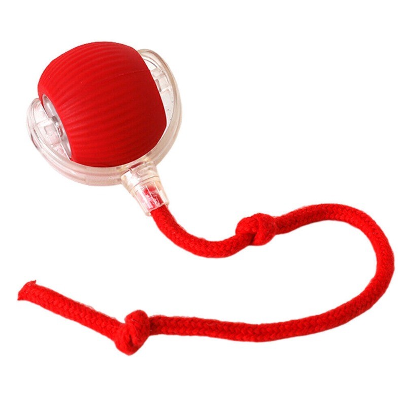 Automatic Rolling Ball Smart Cat Dog Toy Electric Pet Self-Moving Kitten (RED)