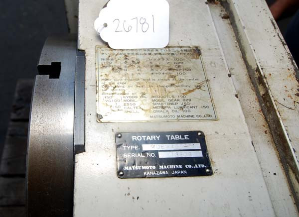 Matsumoto Rotary Table (Inv. 26781)