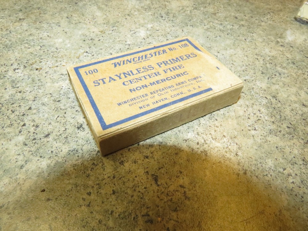 Vintage Winchester No. 108, Primers Empty Box