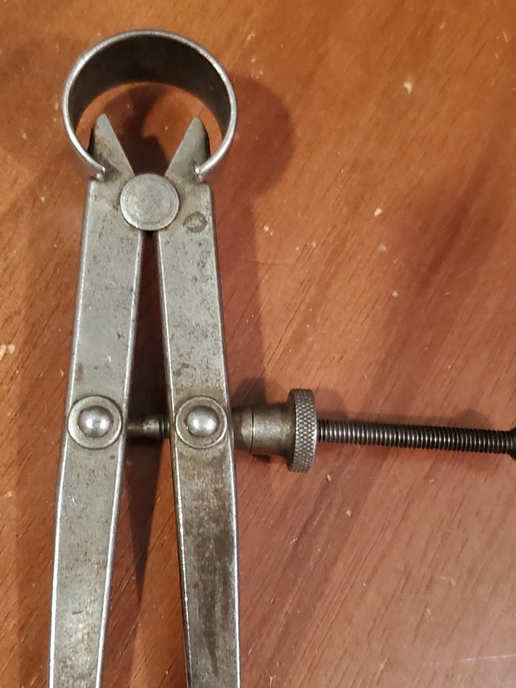 Lufkin Rule Co Flat leg, inside caliper, 6" legs, nice, spring loaded 20B