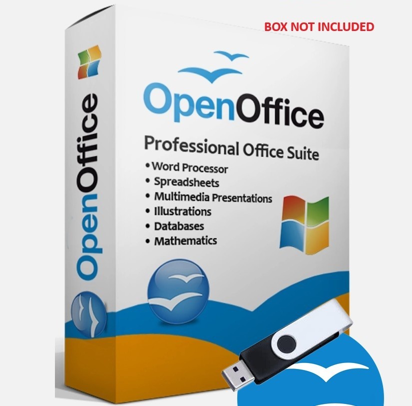 Open Office Software Suite for Windows-USB-Word Processing-Home-Student-Business